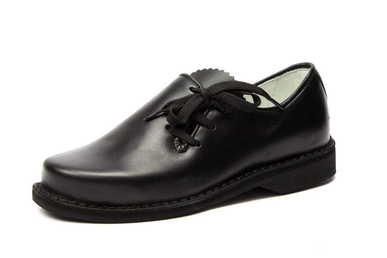 513-H-W - Herren Allgäuer-Schuhe mit Seitenschnürung, weiße Naht